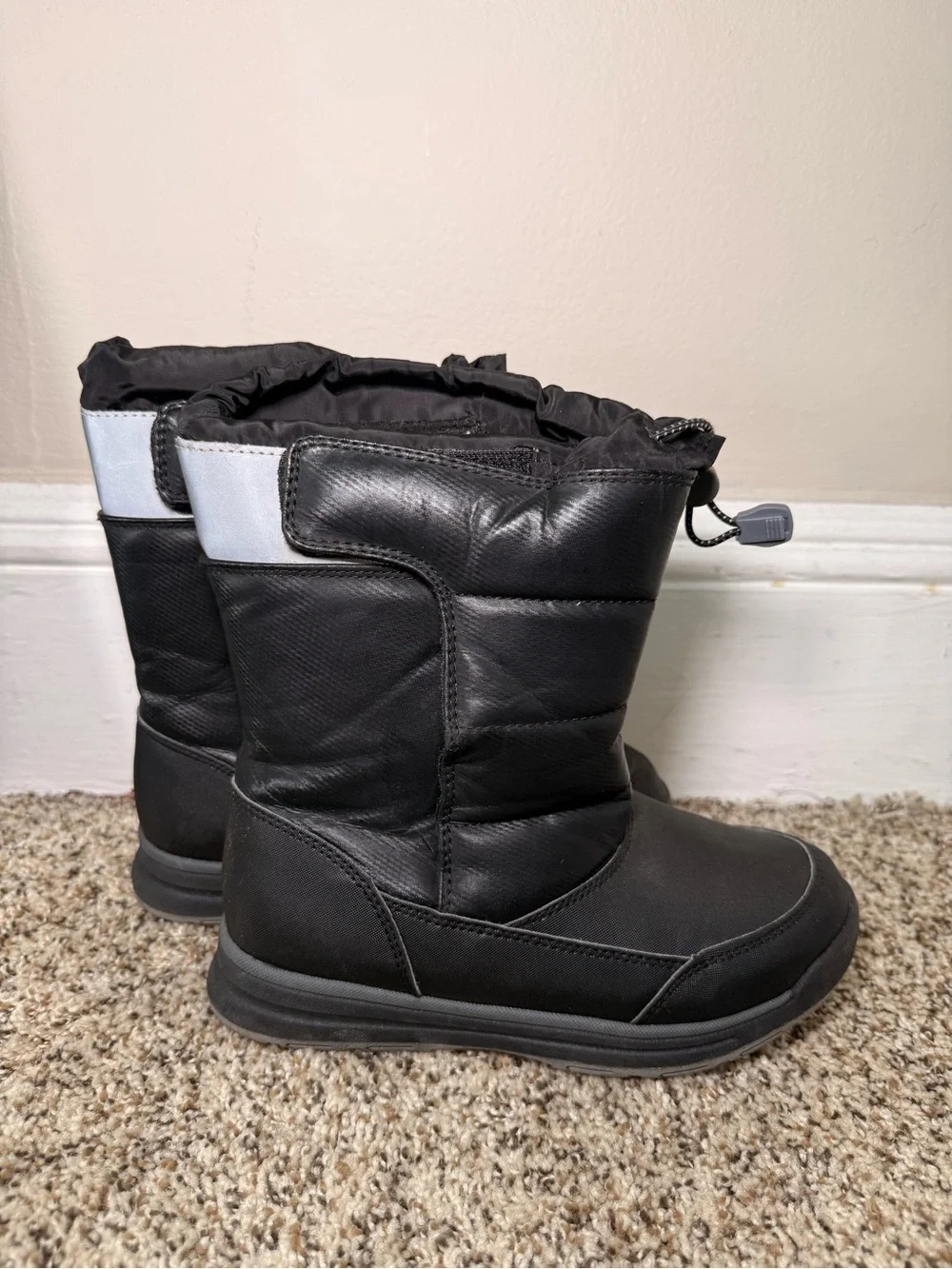 Lands’ End Kids Black Winter Boots Size 3M
